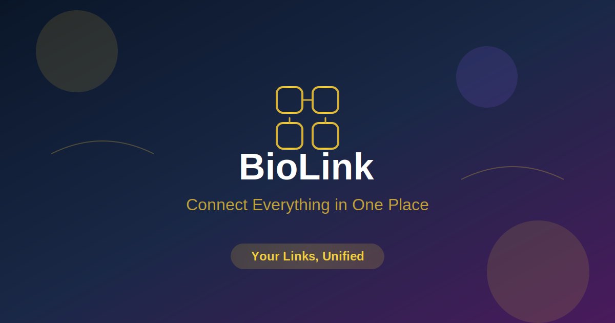 BioLink - Your Personal Link Hub